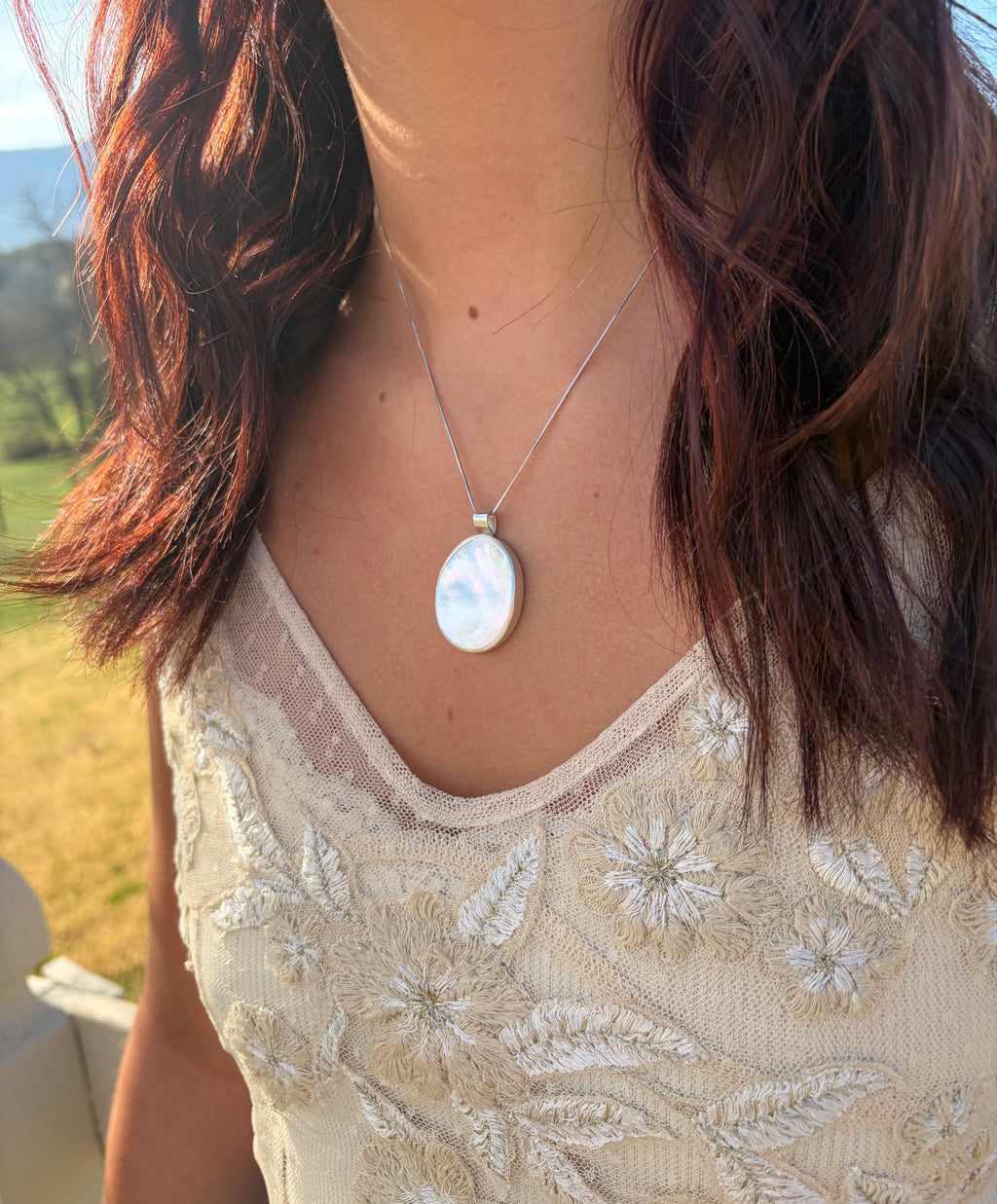 Pearly Petal Pendant